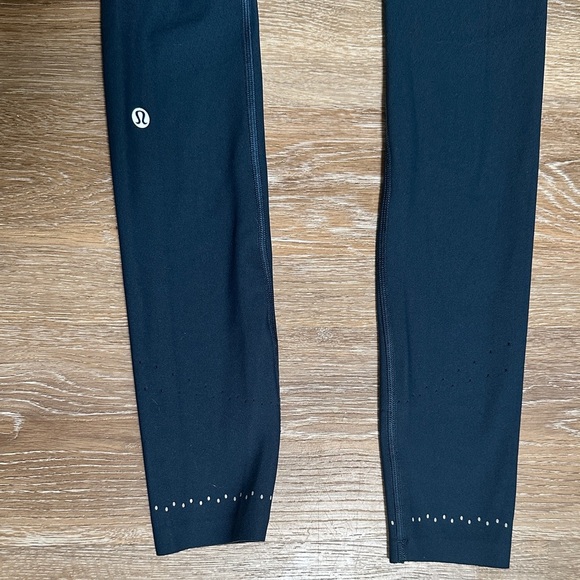 Navy Blue Reflective Leggings - Picture 2 of 7